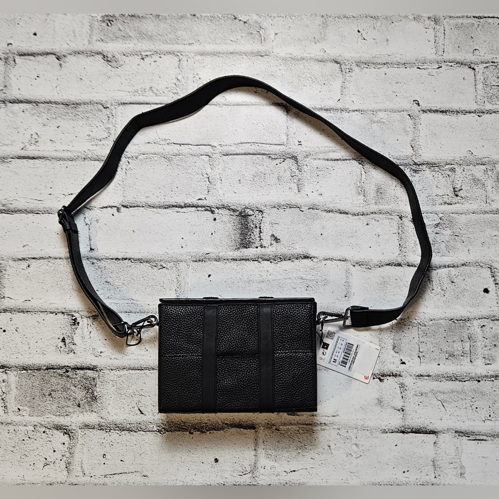ZARA Black Mini Structured Crossbody Bag Textured Box NWT